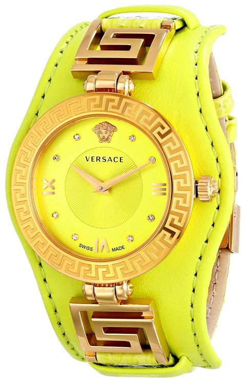 versace men gold watch|Versace neon yellow watch.